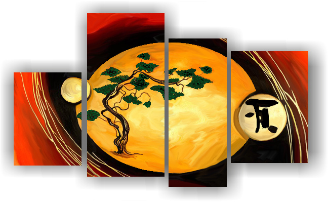 bonsai - tablouri feng shui - tablouri multicanvas  bonsai - tablouri feng shui - tablouri multicanvas